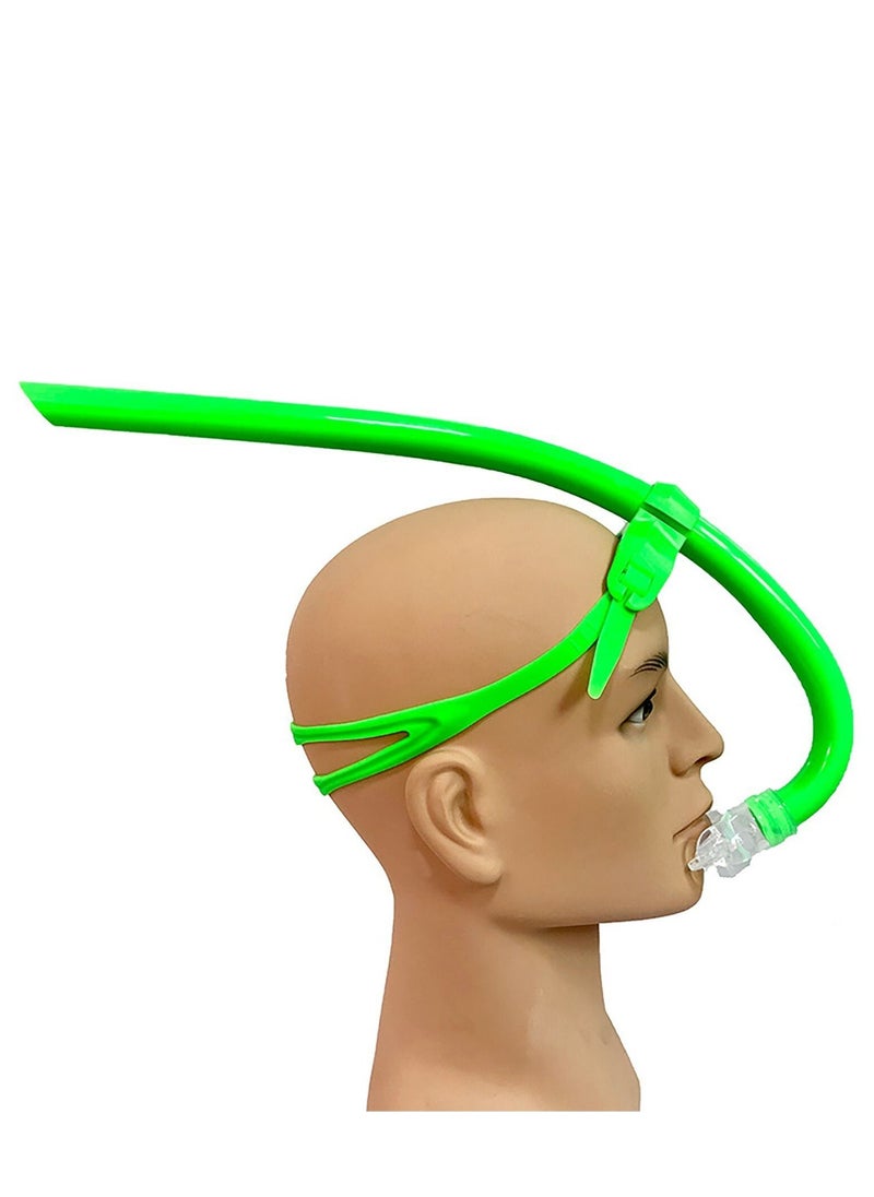 CONQUEST - Front Swimming Snorkel Breathing Tube Silicone Mouth Piece, Green - Image 1