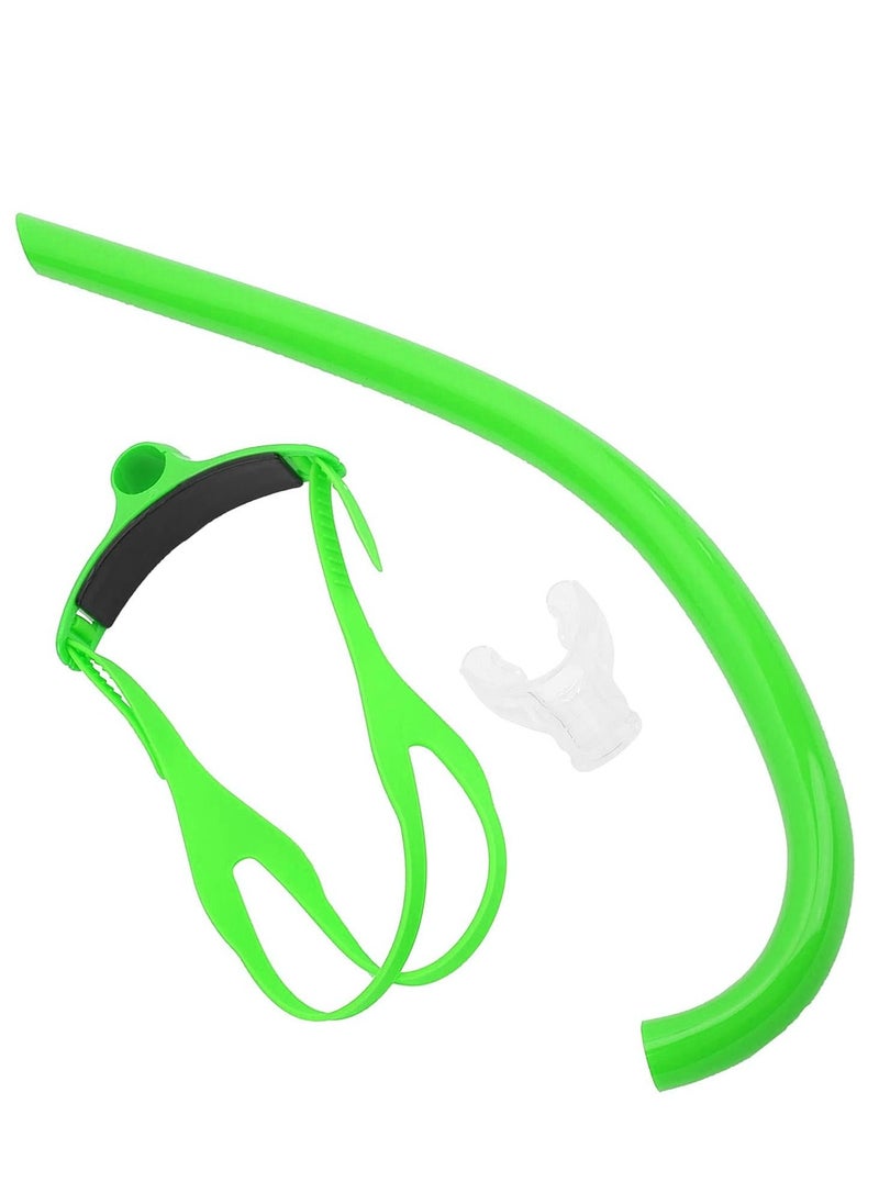 CONQUEST - Front Swimming Snorkel Breathing Tube Silicone Mouth Piece, Green - Image 1