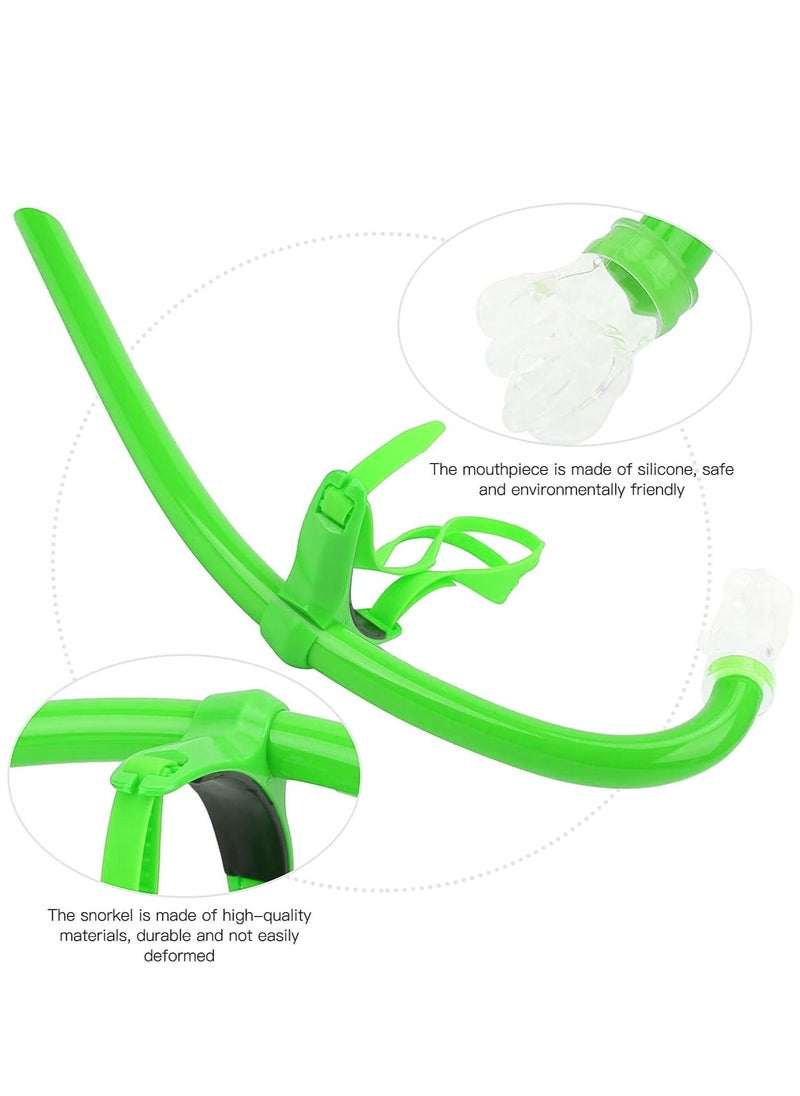 CONQUEST - Front Swimming Snorkel Breathing Tube Silicone Mouth Piece, Green - Image 1