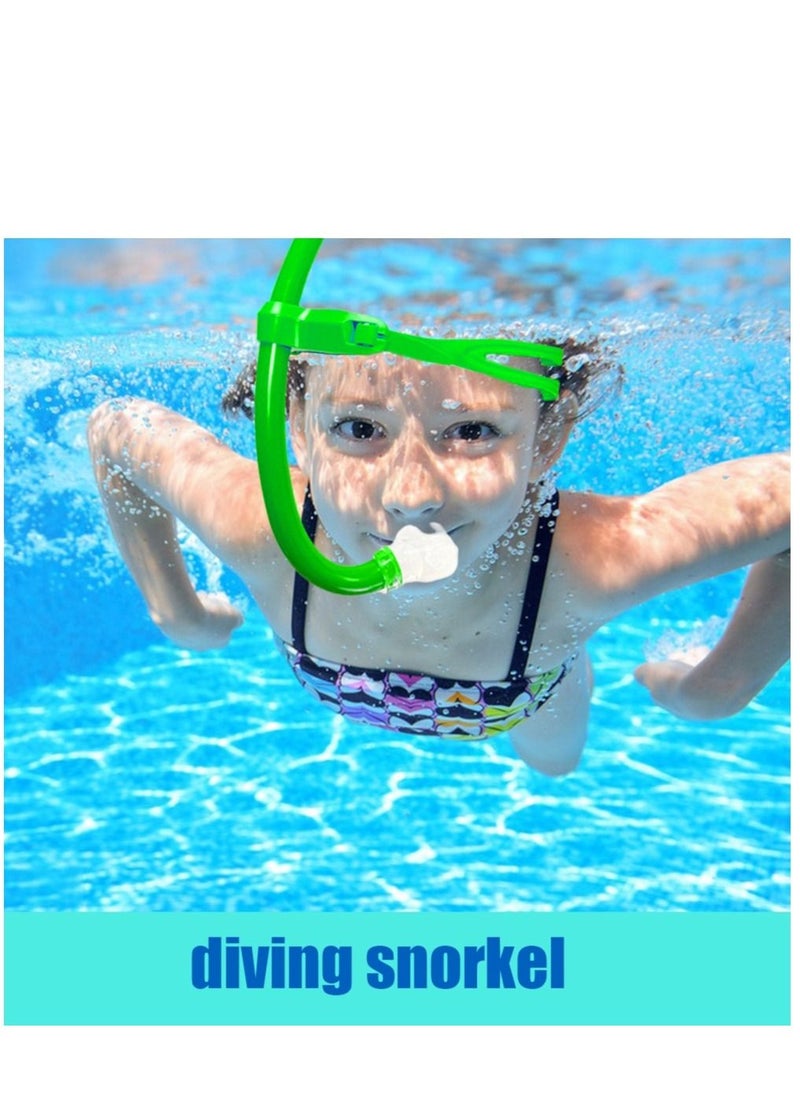 CONQUEST - Front Swimming Snorkel Breathing Tube Silicone Mouth Piece, Green - Image 1