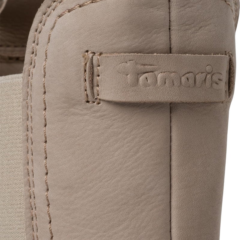 Tamaris Women's Chelsea Boots, Women's Ankle Boots, Touch-it Footbed, Transition Boots, Slip-On Boots, Taupe, 39 EU - Image 2