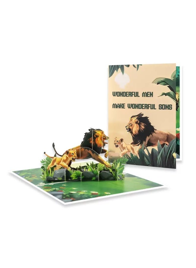 مجموعة بطاقات المعايدة المنبثقة ثلاثية الأبعاد لعيد الأب وعيد الميلاد ، بطاقة مصنوعة يدويًا مميزة مع مظروف مطابق ، إدراج فارغ وورق قرطاسية | بطاقة هدايا الأب المثالية