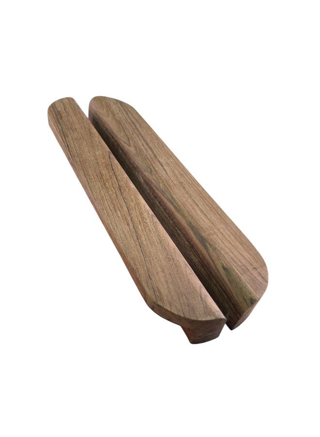 CURIOFACT Teakwood RAW Handles Thick, Wardrobe Handle, Kitchen Cabinet Handle, Drawers Pully, C-Shape, Set of 2 (RAW Unfinished Ready to Polish, 12 INCH) - Image 2