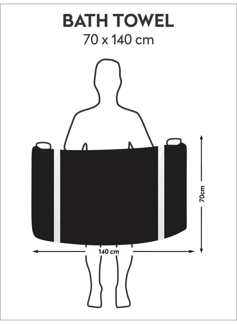 دوناتيلا منشفة حمام قطن طبيعي 70*140سم نعومة فائقة امتصاص سريع لون أبيض