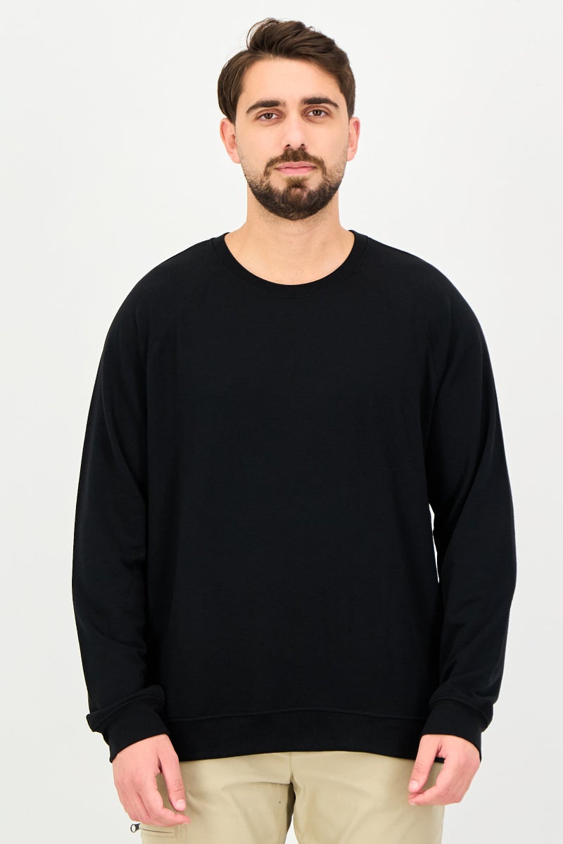 90 Degree By Reflex Men Sportswear Fit Long Sleeve Outdoor T-Shirt, Black - Image 1