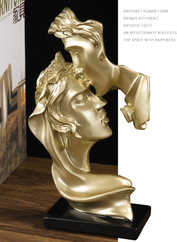 NUACOS Couples Sculpture,Abstract Art Couple Sculpture Home Furnishing Resin Statue Decoration Romantic Statue Used for Home Decoration, Wedding, Gift - Image 2