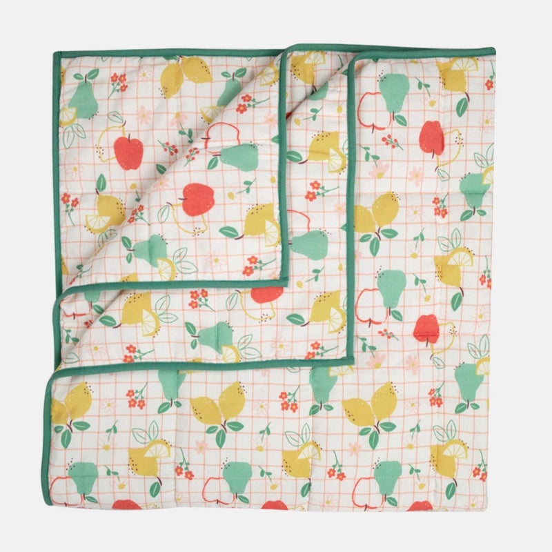 TIDY SLEEP Tidy Sleep Cotton Comforter for Baby AC Quilt Winter Blanket for NewbornSuper SoftReversible for InfantsToddlers Babies 02 Years Fruit Print 100x100