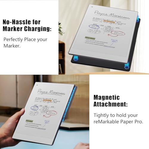 E NET-CASE Case for Remarkable Paper Pro, Premium PU Leather Book Folio with Pen-Buckle, Lightweight Magnetic Case with Auto Sleep/Wake for Remarkable Paper Pro 11.8" 2024 Released (Black) - Image 4