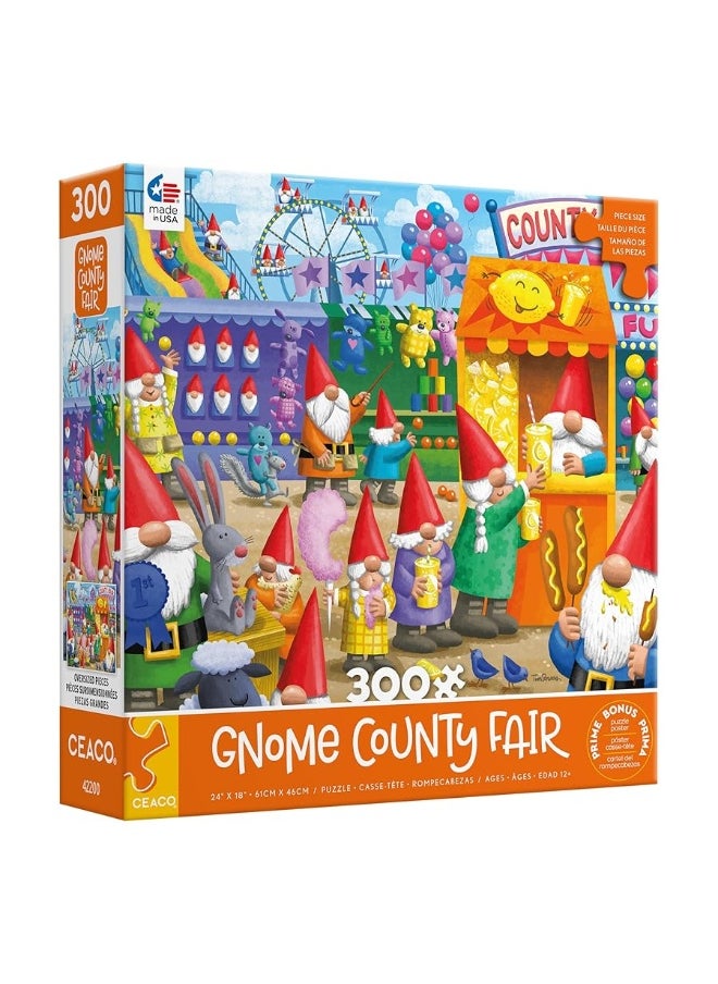 Ceaco Ceaco - Gnome Sweet Gnome - Gnome County Fair - 300 Piece Jigsaw Puzzle  - Image 3