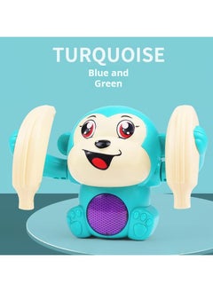 SARAQITA Crawling Toy For Baby Kids  - Dancing Musical Toy For Kids Baby - Spinning Rolling Doll Tumble Toy With Voice Control Musical Light And Sound Effects With Sensor(Blue)  - Image 2