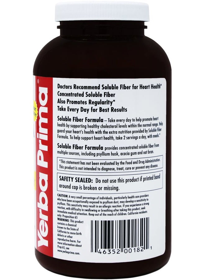 Yerba Prima Soluble Fiber Formula Powder, 12 Ounce - Premium Dietary Fiber Supplement, Natural, Concentrated Soluble Fiber, Gluten Free, Non-GMO, Made in USA - Image 4
