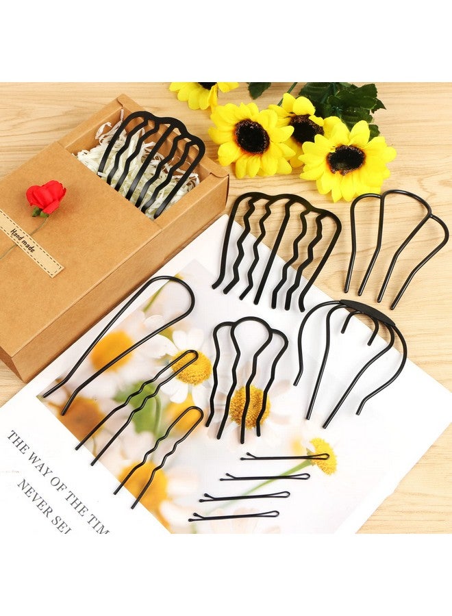MIKIMIQI 12 Pcs Hair Side Combs and Clips for Updo Bun, U Shape French Twist Pins for Women's Vintage Hair Styling - Image 3