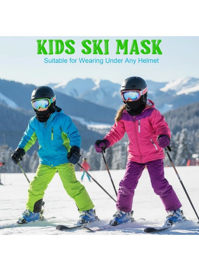 Outrip Kids Balaclava Ski Mask, Winter Windproof Fleece Full Face Mask for Boys Girls, Neck Warmers Ear Muffs Hats for Cold Weather, Black, 4-12 Years Old - Image 4