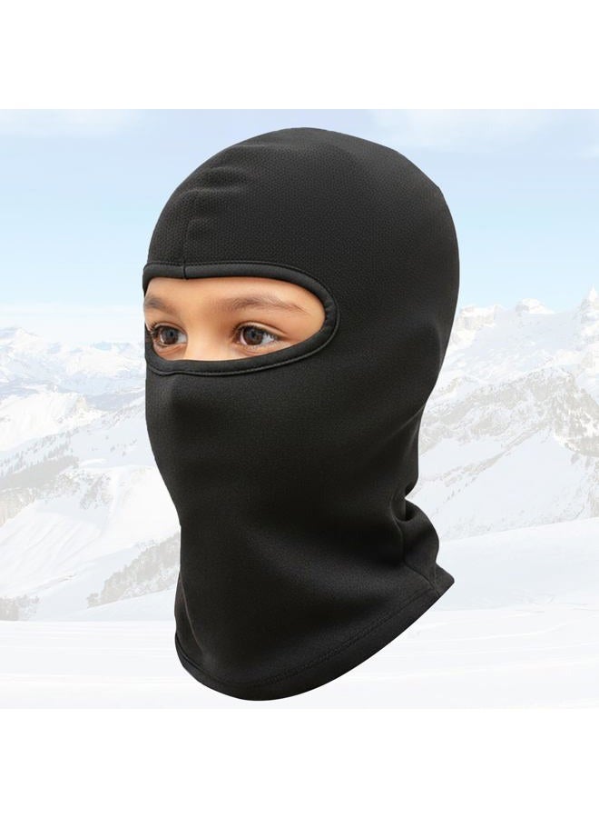 Outrip Kids Balaclava Ski Mask, Winter Windproof Fleece Full Face Mask for Boys Girls, Neck Warmers Ear Muffs Hats for Cold Weather, Black, 4-12 Years Old - Image 3