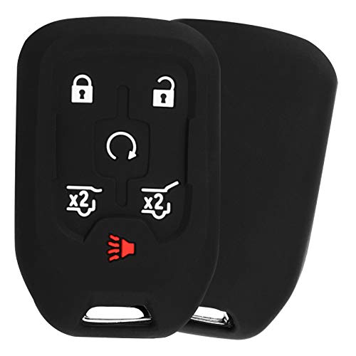 KeylessOption KeyGuardz Keyless Entry Remote Car Smart Key Fob Outer Shell Cover Soft Rubber Protective Case for Suburban Tahoe Yukon HYQ1AA - Image 2