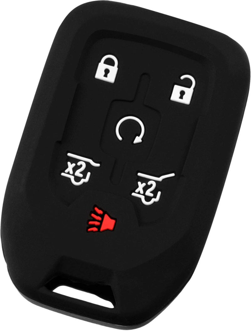 KeylessOption KeyGuardz Keyless Entry Remote Car Smart Key Fob Outer Shell Cover Soft Rubber Protective Case for Suburban Tahoe Yukon HYQ1AA - Image 4