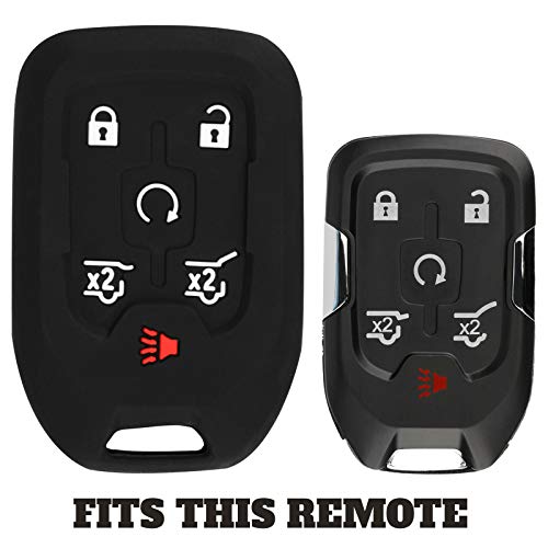 KeylessOption KeyGuardz Keyless Entry Remote Car Smart Key Fob Outer Shell Cover Soft Rubber Protective Case for Suburban Tahoe Yukon HYQ1AA - Image 3