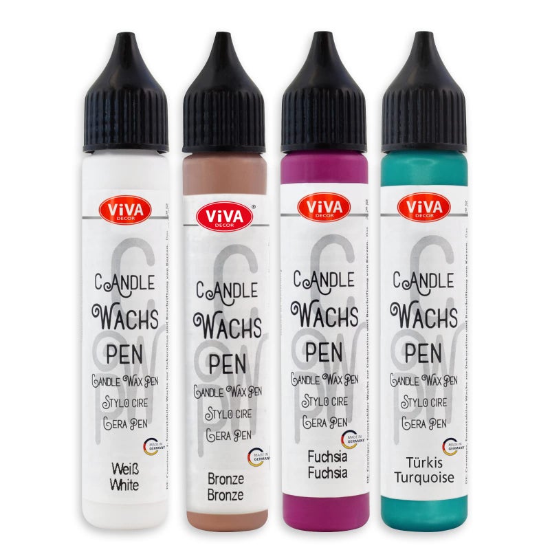 Viva Decor Viva Decor Candle Pen 4 x 095 Fl oz Ice Cream Set  Wax Paint for Candles  Candle Wax Pen for Custom Designs  Safe Candle Paint  for Decorating Candles  for Special Occasions  DIY Projects 