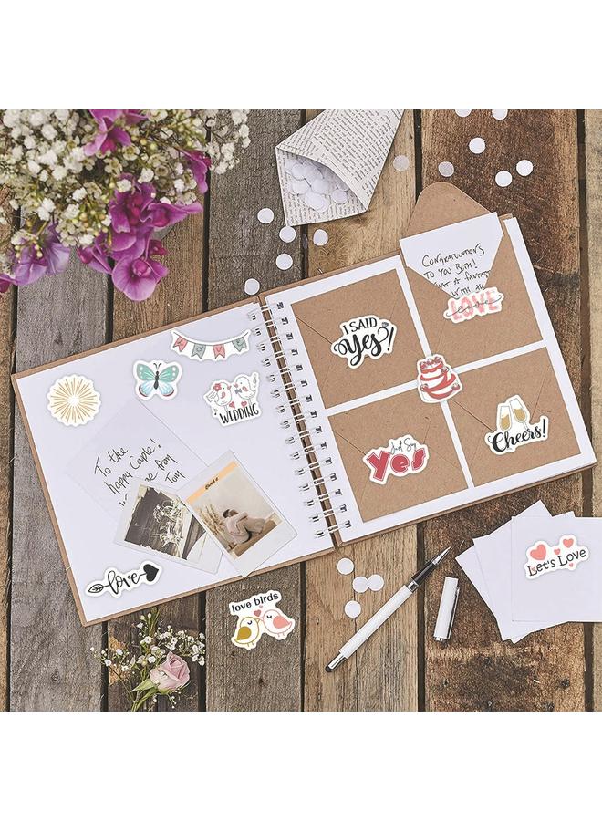 Bluejw German Wedding Stickers 266 Pair Flash Planner Stickers Blessing Invitation Wedding Plan Sticker Pack - Image 5