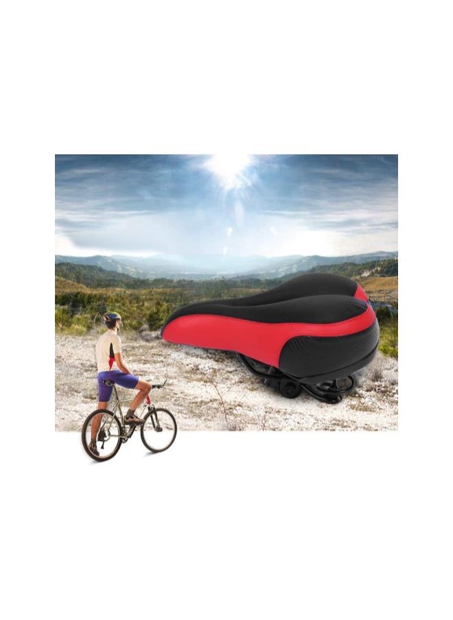 silvercnc - Bike Saddle Seat, Oversized Bike Seat Cycling Bicycle Sprung Comfort Soft Saddle Seat Outdoor Unisex Wide Big Bum Cushion, Universal Fit for Exercise Bike and Outdoor Bikes - Image 1