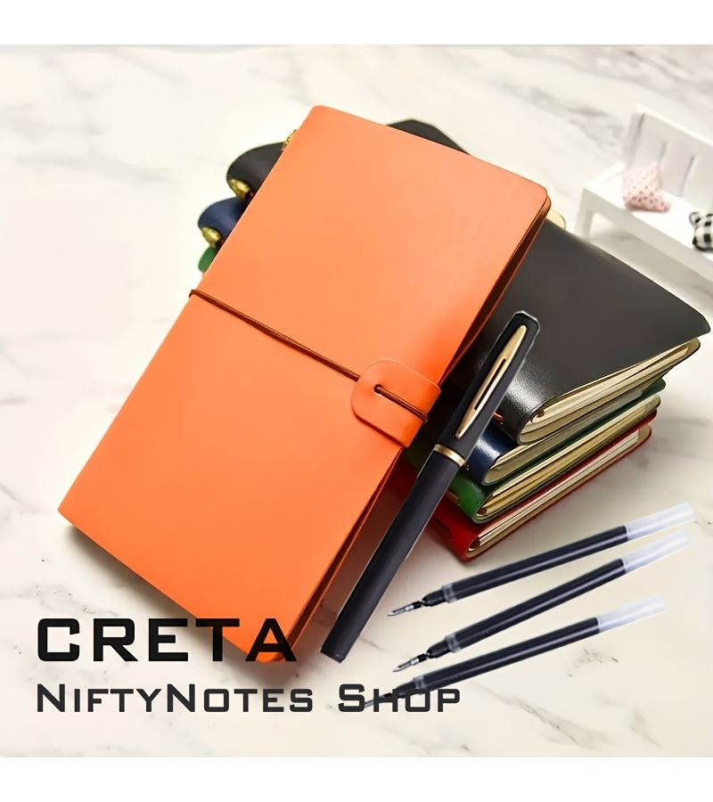 Green Vintage Leather Journal 5 Piece Set With Pen And Refill - Image 5