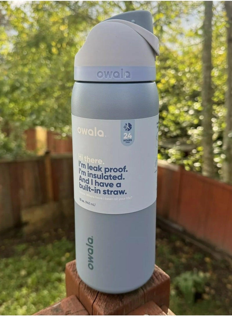 زجاجة مياه فريسيب معزولة من الفولاذ المقاوم للصدأ مع شفاطة للرياضة والسفر، خالية من مادة BPA، بملح البحر، سعة 32 أونصة. زجاجة مياه فريسيب معزولة من الفولاذ المقاوم للصدأ مع شفاطة للرياضة والسفر، خالية من مادة BPA، بملح البحر، سعة 32 أونصة. - Image 2