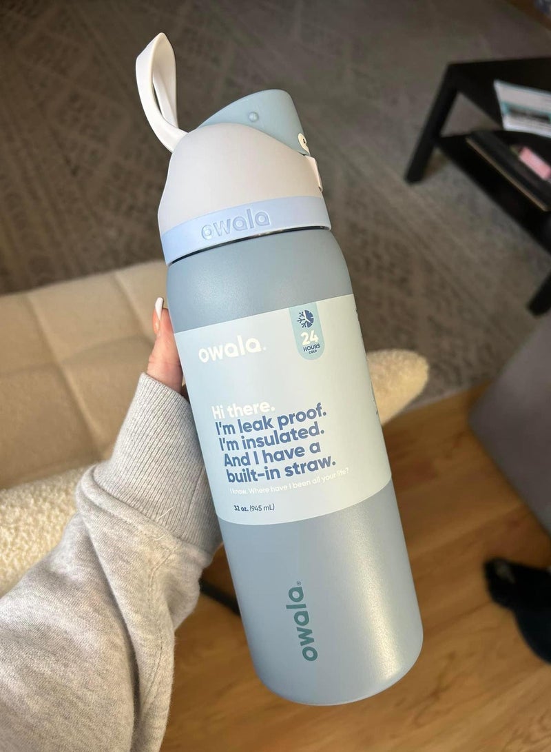 زجاجة مياه فريسيب معزولة من الفولاذ المقاوم للصدأ مع شفاطة للرياضة والسفر، خالية من مادة BPA، بملح البحر، سعة 32 أونصة. زجاجة مياه فريسيب معزولة من الفولاذ المقاوم للصدأ مع شفاطة للرياضة والسفر، خالية من مادة BPA، بملح البحر، سعة 32 أونصة. - Image 1