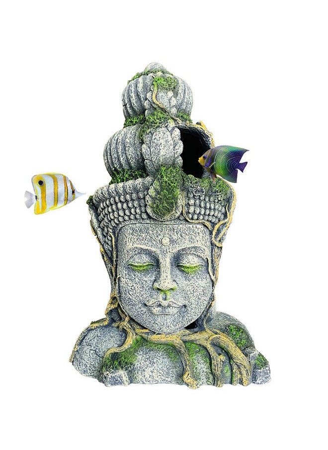 Hamiledyi Buddha Head Statue Aquarium Decorations Resin Fish Hideout Betta Cave For Large Fish Tank Ornaments Betta Sleep Rest Hide Play Breed  - Image 1