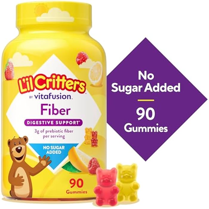 Lil Critters L’il Critters Fiber Daily Gummy Supplement for Kids, for Digestive Support, Berry and Lemon Flavors, 90 Gummies - Image 5