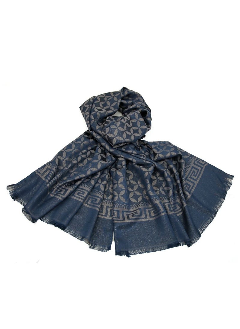 RARELY - Tassel Detail Scarf Casual Regular Scarves Navy - Image 1