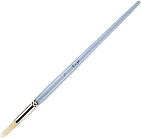 Brons Oil and Acrylic Brush White Bristle Long Handle Round Tip Series 123 No 20