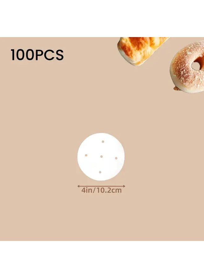 9 Inch Bamboo Steamer Liners 100 Pcs Non Stick Round Filter Paper For Air Fryer Oven Microwave - Image 5