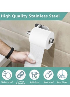 Generic Self-Adhesive Toilet Paper Holder, Stainless Steel Bathroom Paper Roll Rack, No Drilling  - Image 5