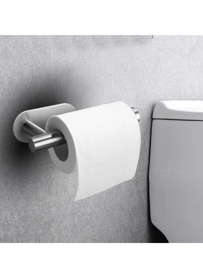 Generic - Self-Adhesive Toilet Paper Holder, Stainless Steel Bathroom Paper Roll Rack, No Drilling - Image 1