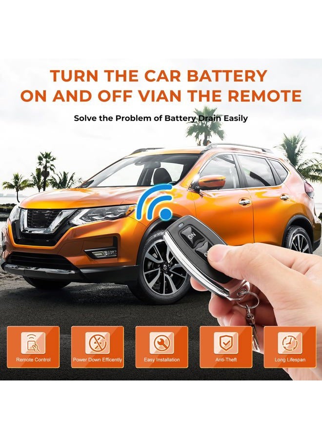 ISINFLASH 12V/24V 240A Smart Voltage Kill Switch, Remote Battery Disconnect Automatic Power Shut Off Remote Control Switch Car Anti-Theft for Auto GM Car Truck Boat RV (Flat Installation) - Image 2