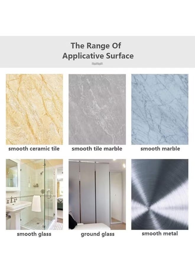 6 Pieces Mop Holder Self Adhesive Broom Wall Mounted Organizer Garden Tool Hanger Sweeping Brush Tidy No Drilling Super Anti-Slip Split Type for Closet Kitchen Bathroom - Image 3