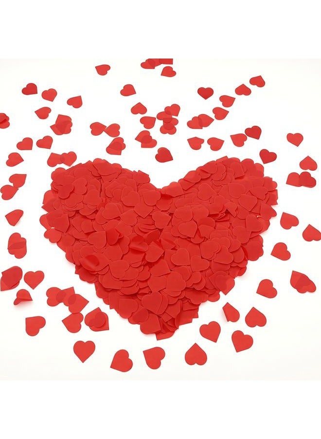 Comemela Paper Heart Confetti, 8000Pcs Tissue Paper Hearts Shape Confetti for Valentines Day Table Decorations Wedding Birthday Party Supplies - Image 1
