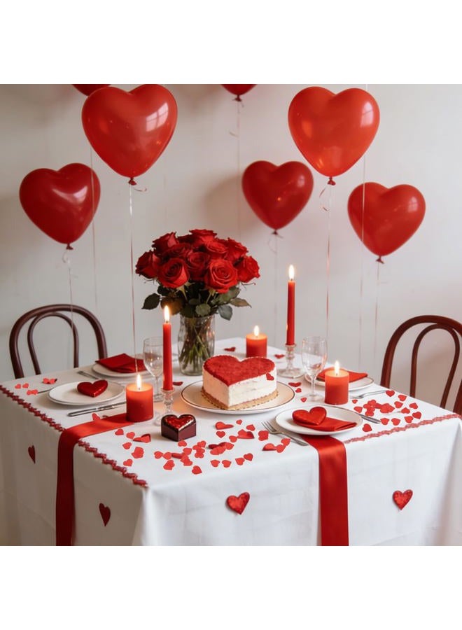 Comemela Paper Heart Confetti, 8000Pcs Tissue Paper Hearts Shape Confetti for Valentines Day Table Decorations Wedding Birthday Party Supplies - Image 2