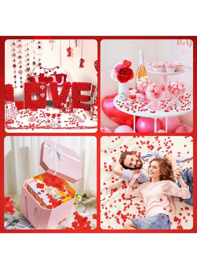 Comemela Paper Heart Confetti, 8000Pcs Tissue Paper Hearts Shape Confetti for Valentines Day Table Decorations Wedding Birthday Party Supplies - Image 5