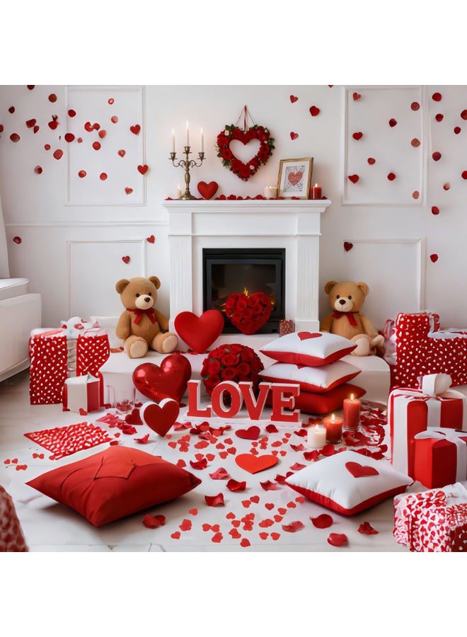 Comemela Paper Heart Confetti, 8000Pcs Tissue Paper Hearts Shape Confetti for Valentines Day Table Decorations Wedding Birthday Party Supplies - Image 3