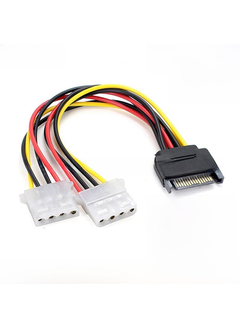 Arabest 1 x 5 pcs SATA to 4-Pin Power Connector Double IDE mother to SATA male 