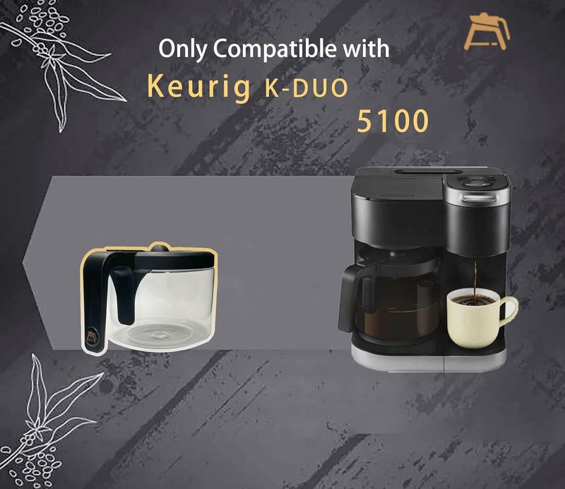 CUPALL 12-Cup Carafe Replacement Exclusive fit with keurig-K Duo Single Serve 5100 Model, NOT FIT keurig-K Duo Essentials5000 &5500 Single Serve Coffee Maker - Image 2