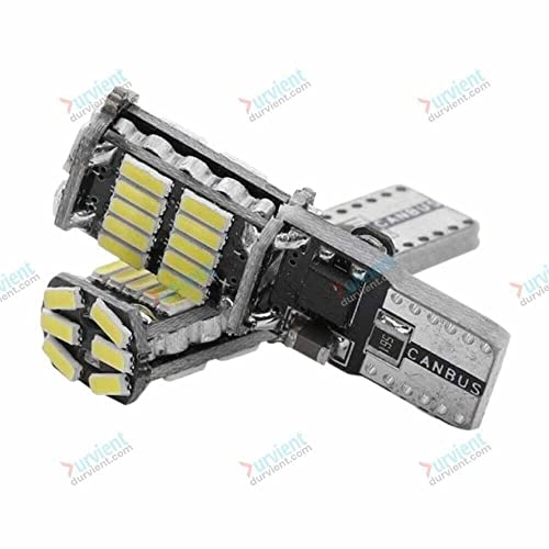Durvient Bright W5W W16W Canbus T10 T15 Error Free 26 LED for Parking Pilot DRL Turn Signal Lights - White, (1 Pair) - Image 3
