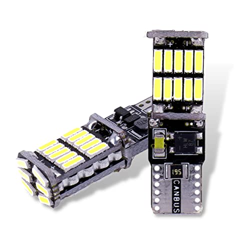Durvient Bright W5W W16W Canbus T10 T15 Error Free 26 LED for Parking Pilot DRL Turn Signal Lights - White, (1 Pair) - Image 1