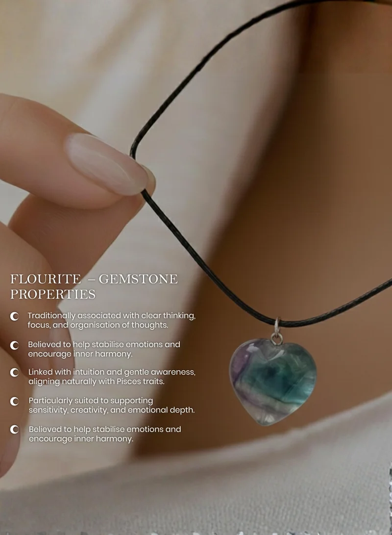 British Fossils Fluorite Natures Gift Necklace Fluorite for Women | Best Price UAE