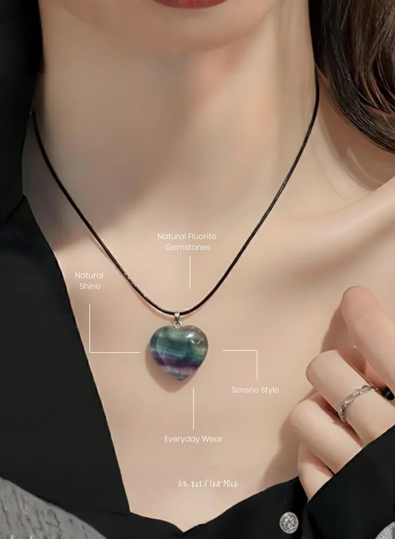 British Fossils Fluorite Natures Gift Necklace Fluorite for Women | Best Price UAE