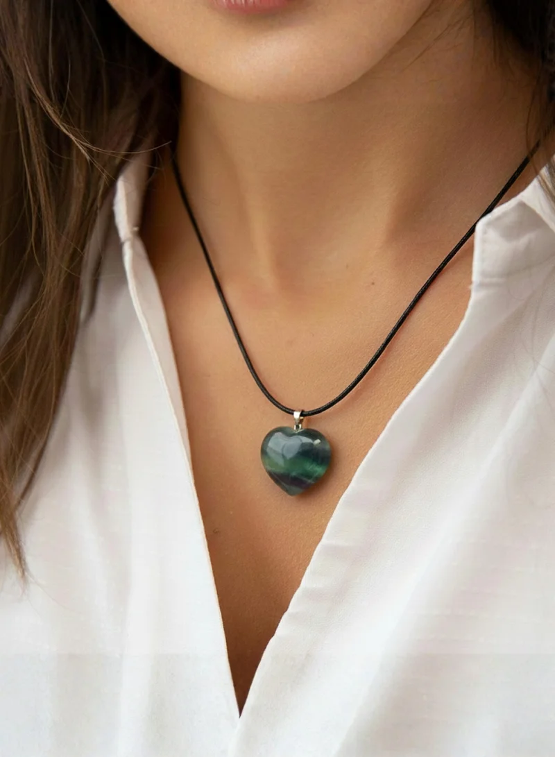 British Fossils Fluorite Natures Gift Necklace Fluorite for Women | Best Price UAE
