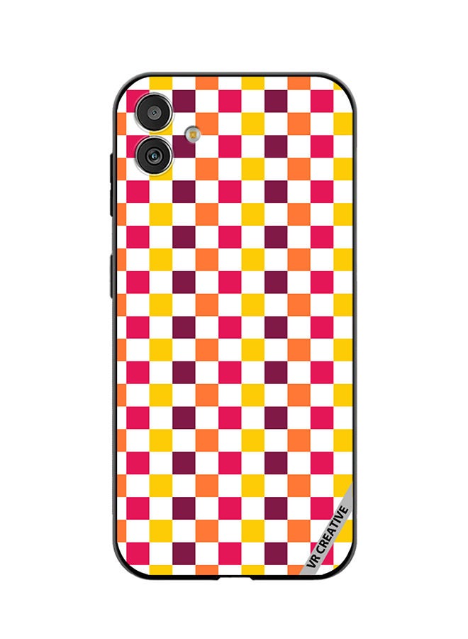 VR CREATIVE Protective Case Cover For Samsung Galaxy F14 Seamless With Colorful Checkerboard1 Design Multicolour - Image 1