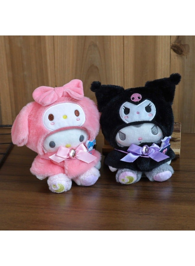 Cute Kuromi pendant baby clothes 15cm cartoon Kuromi doll doll Cloak headgear - Image 2