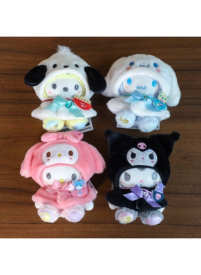 Cute Kuromi pendant baby clothes 15cm cartoon Kuromi doll doll Cloak headgear - Image 3